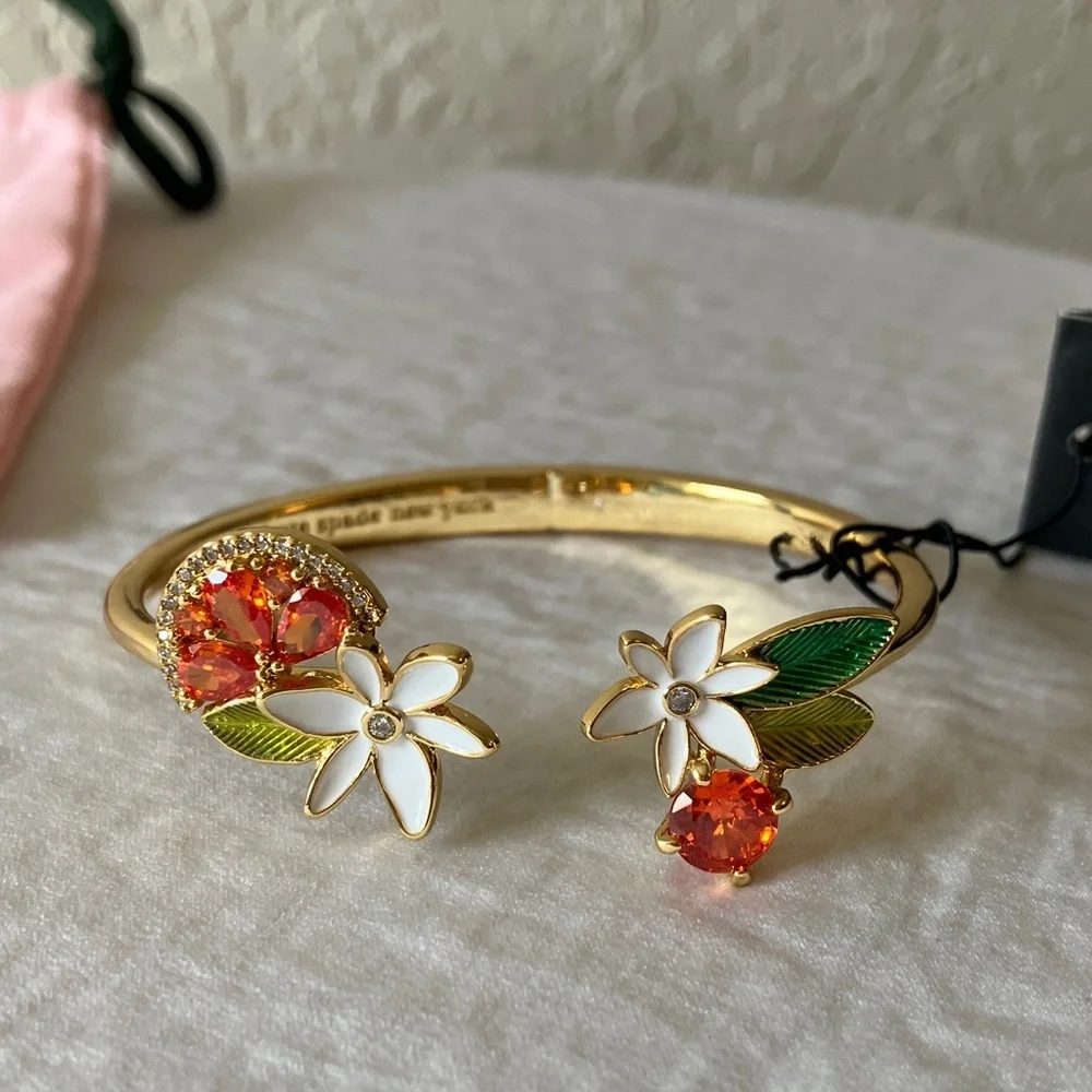 Kate Spade: Sweet Citrus Hinge Cuff- Gold Tone - Picture 9 of 16